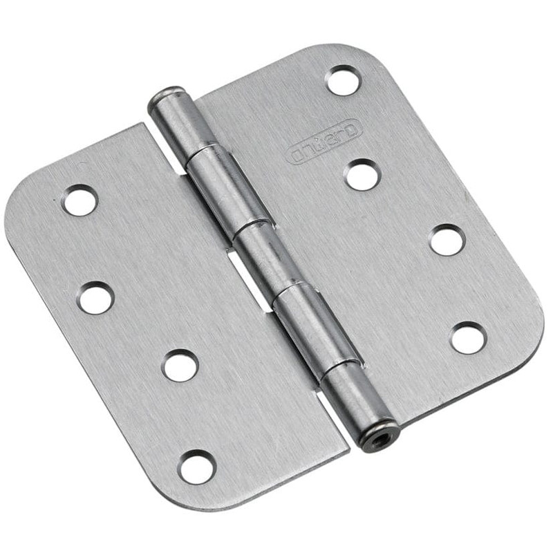 Full Mortise Butt Hinge - Size:4" - Finish:Brushed Chrome - Corner Type:5/8" Radius